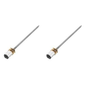 2PCS DC 6V 12V N20 Gear Box Reduction Motor Long Output Shaft M4 x 100mm for Lifts Landing Gear Mechanical Arms