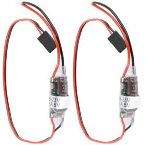 2PCS RC BEC UBEC Step Down Module 5V 3A,2-5S Lithium Battery Power External UBEC Module for RC Quadcopter Airplane Model Aircraft FPV Camera Servo Power Supply