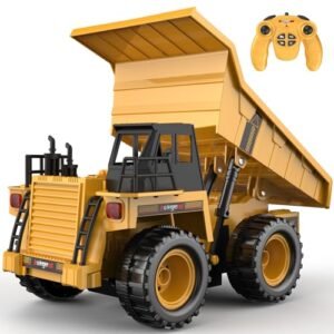 Kolegend 1 18 Scale 9 Channel RC Dump Trucks with Lights and Sounds Remote Control Construction Vehicle Toy for Kids