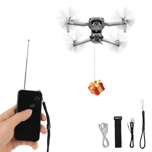 DJI Compatible RC Fishing Trawler Drone Payload Release System for Mini 3 Pro Mini 4 Pro Mavic 3 Air 3 with 500m Remote Range
