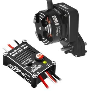 GOUPRC 2204 2400KV Brushless Outrunner Motor with Transmission and 30A ESC for 1/24 RC Car Truck Crawler