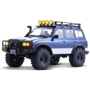FMS 1/10 LC80 Brushless RC Crawler Pro FCX10 Toyota Rock Hobby RC Car with Lighting Two Speed Offroad Blue