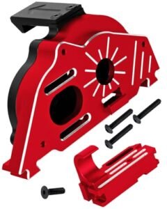 HopsupRC Rogue Wave RC Boat Aluminum Transmission Gearbox Upgrade for 1/10 Big Rock 3s Blx Senton Granite 3S BLX Mega 550 1/8 Typhon 3S BLX Mega 550 Red