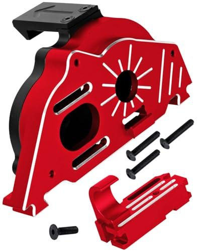 HopsupRC Rogue Wave RC Boat Aluminum Transmission Gearbox Upgrade for 1/10 Big Rock 3s Blx Senton Granite 3S BLX Mega 550 1/8 Typhon 3S BLX Mega 550 Red