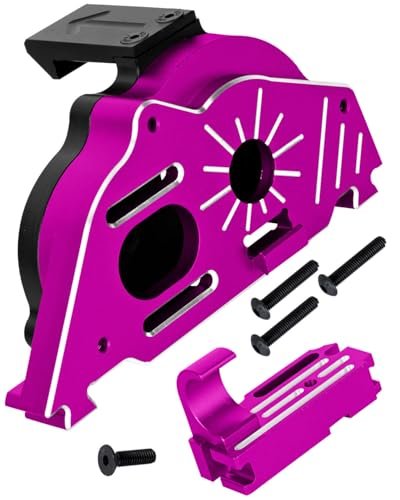 Altair Wave RC Boat Upgrades Part Transmission Gearbox Wave Box for 1/10 Big Rock 3s Blx Senton Granite 3S BLX Mega 550 1/8 Typhon 3S BLX Mega 550 Aluminum Motor Mount Gear Cover Box Hops Up Pink