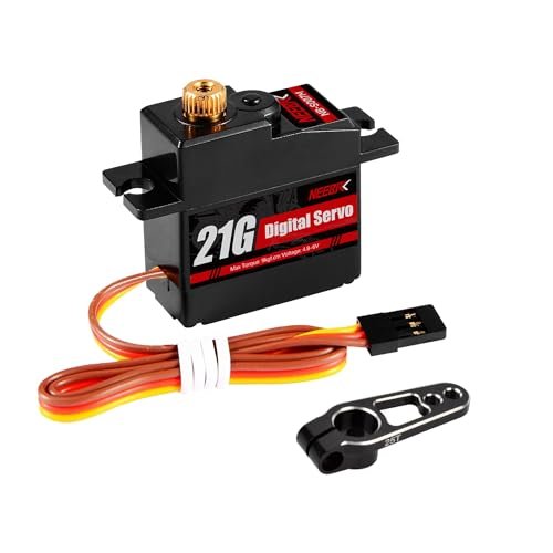 NEEBRC 21G Micro Servo Motor Digital Mini Servo High Torque for RC Boat Basics and 1/14 1/16 RC Crawler Car Upgrade