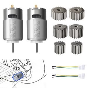 2PCS 12 Volt RS550 30000RPM High Speed 7R Motor with 15T 19T 23T Pinion Gears for RC Car Replacement Wheels and Power Wheels Upgrade