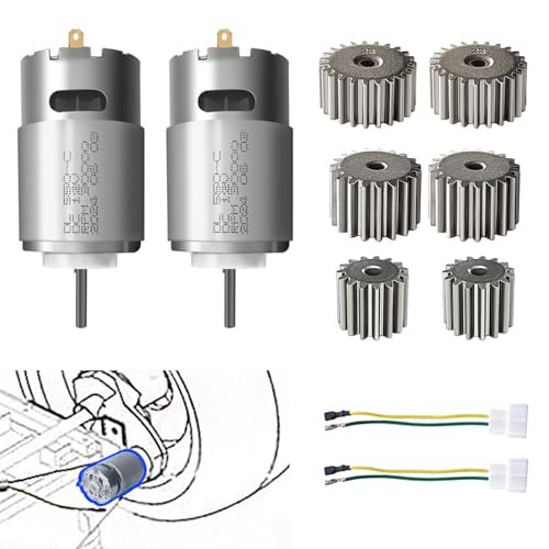 2PCS 12 Volt RS550 30000RPM High Speed 7R Motor with 15T 19T 23T Pinion Gears for RC Car Replacement Wheels and Power Wheels Upgrade