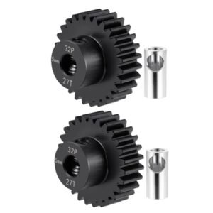 BRKRC 2pcs Pinion Gear 32P 5mm 23T 27T Motor Gears for Very Very Big RC Airplane and Arrma 6s 8S Blx Big Rock Felony Fireteam Limitless Mojave Karton Notorious Outcast Talion TLR Typhon Upgrade Parts