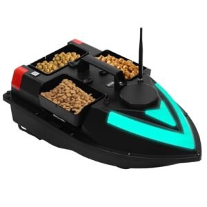 FXEIPOL RC Fishing Bait Boat 1640.42Ft GPS RC Bait Boat 3 Boxes with Remote Control Auto Return for Large Reservoirs, Lakes