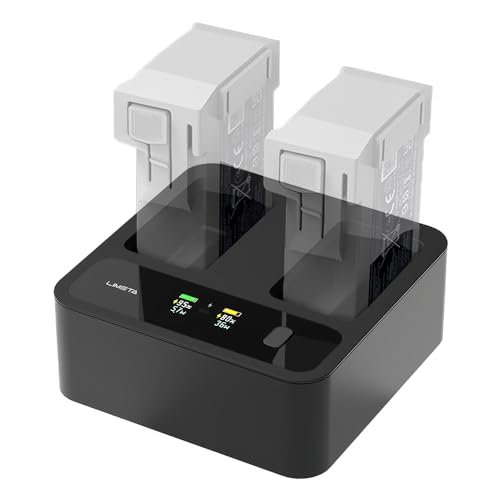 LIMETA MC234AC Fast Charger Hub for DJI Mini 4 Pro Mini 3 Batteries 72W Dual Port GaN Charger with HD Screen Display and APP Control the Best RC Plane Simulator App Companion