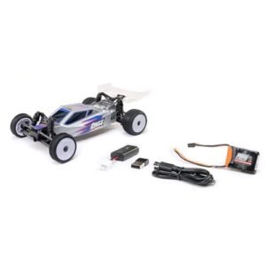 Losi Micro B 2 Wheel RC Car Silver RTR LOS00007T2 Ready to Race