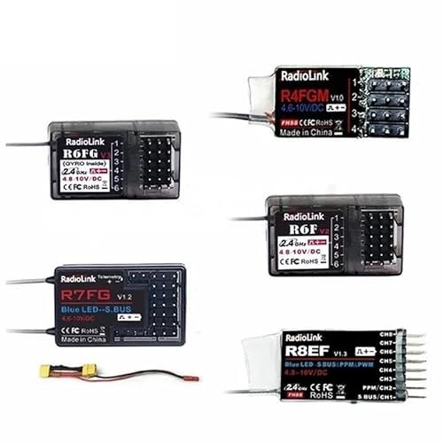 SPARKHOBBY Radiolink R4FGM Receiver with Gyro for Used RC Jets Compatible with RC4GS RC6GS T8S T8FB Transmitters