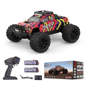 IMYHOO 1:14 RC Willey Craig and Lamb 3S 80km/h Remote Control Car with 2.4 GHz Controller Two Rechargeable Batteries 4X4 Waterproof Design for Adults and Teen Boys PTI4R Red