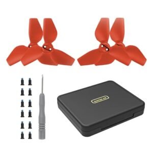 XZMO Propellers Storage Box for DJI Neo Drone 2016S Low Noise Colorful Wings Quick Release Spare Parts with Organizer Box Red Paddles 2 Pairs