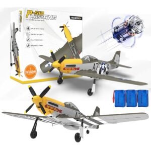 Ssccgym RTF Large 500MM P51D Mustang RC Battleship Combat Clubs Remote Control Aircraft with 768 Xpilot Stabilization 4CH System Brushless Motor for Beginners Intermediate Experts Green