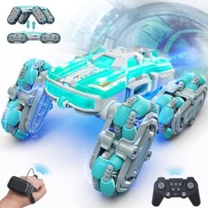 Opmind 8WD Remote Control Stunt Cars with Gesture Sensing and Spray Light Features Explore RC Body Ideas for Boys Ages 6 to 14