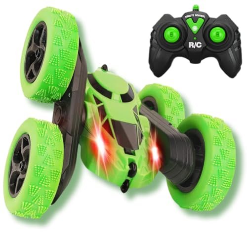 Crazy Wheels 2.9 RC Wheels Remote Control Stunt Car 4WD High Speed Off Road Double Sided Driving 360 Flips Rotating 2.4GHz RC Crawler with Headlights for Boys and Girls