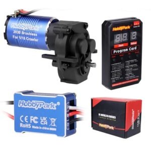 HobbyPark Rookie Card RC Logo Brushless Motor ESC Combo Transmission Gearbox Assembly for Traxxas 1/18 TRX4M Upgrades
