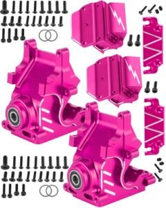 RCHuiWow Alloy Front Rear Gear Box Case Upgrade for Notorious RC Car 1/8 Typhon Kraton Outcast Talion 6S BLX Pink
