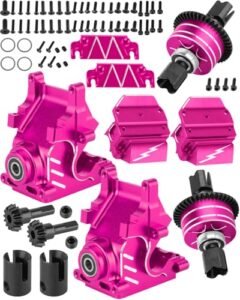 DreamWorks RC Alloy Aluminum Diff Housing Gearbox Case Upgrade for 1/8 1/7 Scale RC Cars Including Typhon Kraton Outcast Infraction Limitless Mojave Felony 6S BLX Models Pink