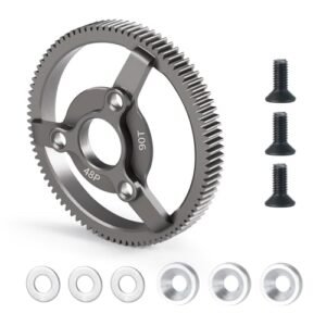 BRKRC Metal Spur Gear 48P 90T Transmission Gears for 1/10 Traxxas Slash 2wd Rustler Stampede Telluride Drag Slash Bandit RC Car Drag Racing Parts