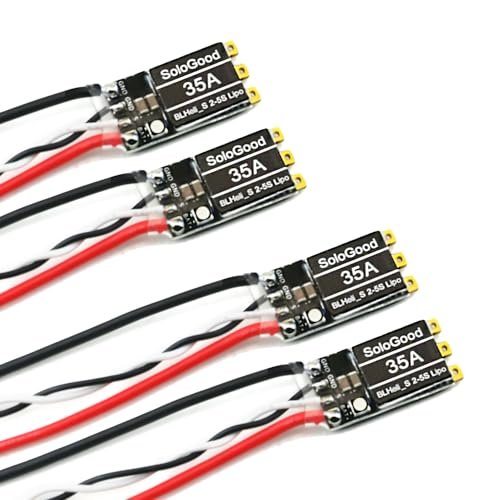SoloGood 4Pcs 35A ESC 2 5S Brushless ESC Lipo BLHeli S Brushless Electronic Speed Controller with RC ESC Schematic for FPV Quadcopter