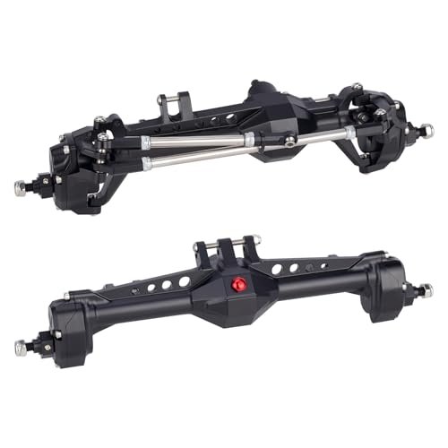 Odyssey RC Hobbies Vanquish F10 Portal Axles 1/10 RC Aluminum CNC Complete Front Rear Axles High Strength Steel Gears for VS4 10 Axial SCX10 II Upgrades Black