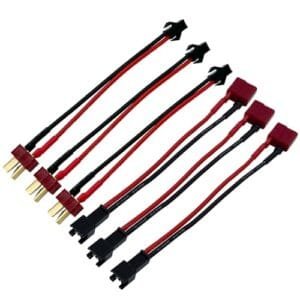 LINSYRC Appliance Packages RC Willey 3 Pairs SM 2P Plug to Deans T Plug Adapter RC Male Female Connector with 18AWG 10CM Silicone Wire for RC Car Drone Boat Lipo Li ion Battery
