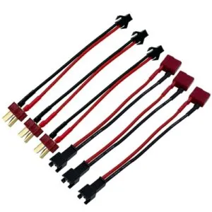 LINSYRC Appliance Packages RC Willey 3 Pairs SM 2P Plug to Deans T Plug Adapter RC Male Female Connector with 18AWG 10CM Silicone Wire for RC Car Drone Boat Lipo Li ion Battery
