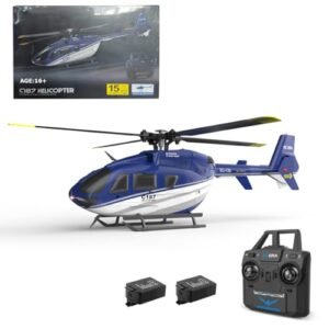 MicroX C187 EC 135 Smallest RC Jet Turbine Helicopter 2.4G 4CH Flybarless Direct Drive with Optical Flow Positioning and 6 Axis Gyroscope