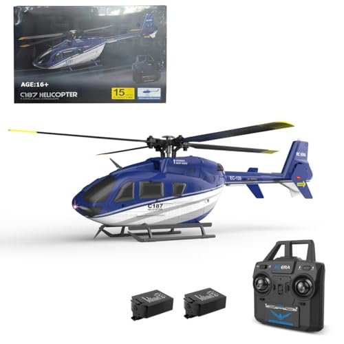 MicroX C187 EC 135 Smallest RC Jet Turbine Helicopter 2.4G 4CH Flybarless Direct Drive with Optical Flow Positioning and 6 Axis Gyroscope