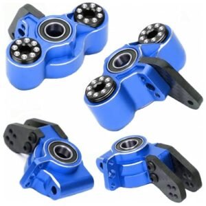 Hot Wheels Ken Block RC Aluminum Front Steering Block and Rear Hubs Axle Carriers Upgrade Parts for ARRMA 1/7 Felony Fireteam Infraction Limitless Mojave 6s 1/8 Typhon Talion 6s Navy Blue