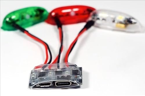 FLFRC Wireless V3 Waterproof LED Light Set for RC Plane Flying Wing 3pcs 3.7V 72mAh
