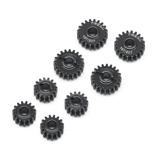 TREAL FCX24 Overdrive Portal Gears Harden Steel Metal OD Portal Drive Gears Set 15T 20T 8P for 1/24 FMS FCX24 Overdrive 12