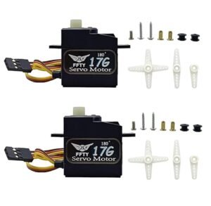 2PCS 17G Micro Digital Servo Motor for SPAD RC Airplane Plans Upgrade Parts Max Angle 180°