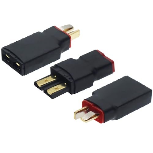 3 PCS No Wires Deans T Plug Connector Adapter for Traxxas TRX Wireless RC Battery Charger ESC