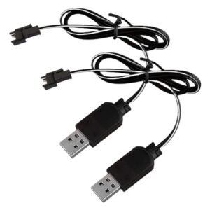 USB 3.7V Li ion Battery Charger with SM 2P Plug for Amphibious RC Car Battery and Toys 2PCS