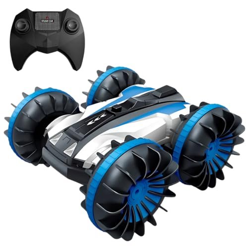 Crazy Hobbies RC Amphibious 4WD Remote Control Stunt Car Waterproof 360 Flips Double Sided Driving Off Road Toy for Kids 8 and Up
