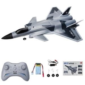 Authticar J20 Flat Foam RC Plane Plans 2.4GHz 4CH EPP Foam Remote Control Aircraft with Six Axis Gyroscope for Adults and Kids