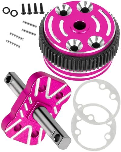 BRCatWPark Petit RC Differential Locker Spool Diff Case Mounts and Differential Case Upgrades for 1/10 Slash 2WD VXL Stampede 2WD VXL XL 5 Rustler 2WD VXL XL 5 Bandit 2WD VXL Pink