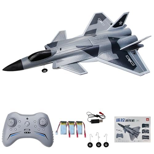 Authticar Dollar Tree Foam RC Plane J20 2.4GHz 4CH EPP Foam Remote Control Aircraft with Six Axis Gyroscope for Adults and Kids