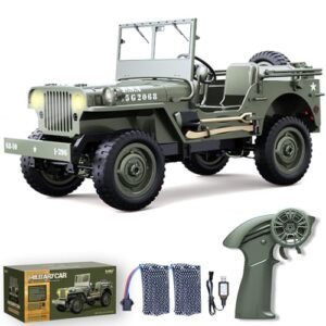 Authticar 1 10 Scale D888 Willys RC Body 2.4Ghz 4WD Off Road Rock Crawler Electric RC Jeep Toy for Adults and Kids