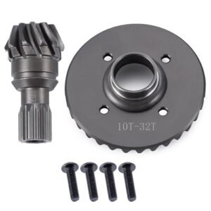LSG Hard Steel Diff Ring Pinion Front and Rear Gear 32T 10T Overdrive Gear for Primal RC 1 5 Scale Monster Truck Upgrades