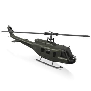 Carmanon UH 1 RC Helicopter Huey Collectable Cyclic Control RC Helicopter with Auto Hover for Adults Beginners 1 27 Scale 2 Batteries