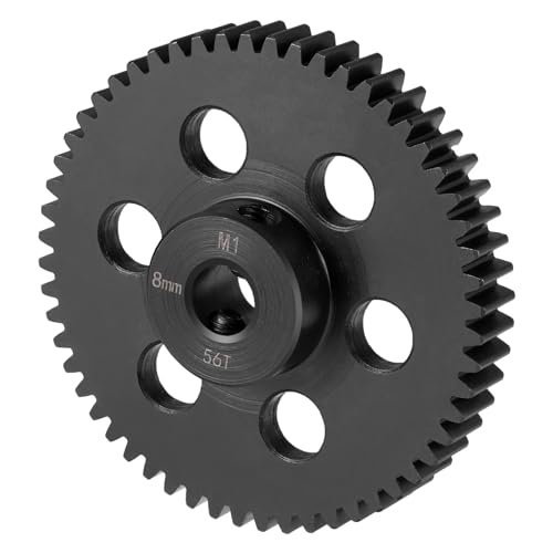 LSG RC Steel Motor Gears 8mm Mod 1 35T 48T 49T 55T 56T Pinion Gear for Tra-xxas Slash X maxx 8S XRT 1/5 1/6 1/8 1/10 RC Car Truck (56T)