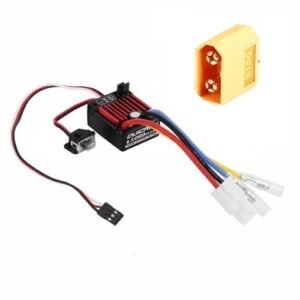 SPARKHOBBY QuicRun 1060 60A Brushed Electronic Speed Controller for Water Helicopter RC HobbyWing ESC 2 3S Lipo SBEC 6V 3A Water Proof Dust Proof for 1/10 Sport 1060 60A XT60 M