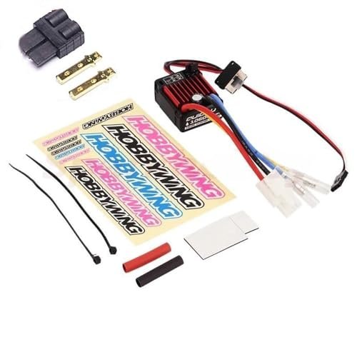 SPARKHOBBY QuicRun 1060 60A Brushed Electronic Speed Controller for HobbyWing ESC 2-3S Lipo SBEC 6V 3A Water Proof Dust-Proof for 1:10 Sport (1060 60A TRX-M)