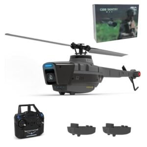 YOMTDIY C128 Diabolo RC Helicopter with 1080P Camera 2.4G 4CH Remote Control Military Scout Drone for Beginners Adults Kids 2 Batteries