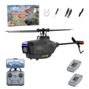 YOMTDIY C127AI Custom RC Helicopter with 1080P Camera 2.4G 4CH Remote Control Altitude Hold Optical Flow for Beginners Adults